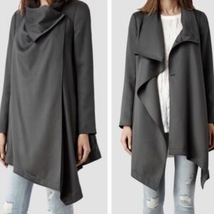 All Saints Aiko Monument Coat in Slate Gray